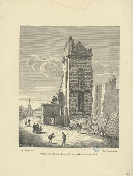 Fichier:S. d., Marchand, ruines de la Tour Saint Jean de Latran appelée aussi tour Bichat, CISB0164 .jpg