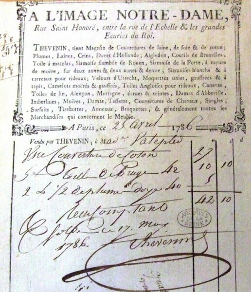 Fichier:285-Thévenin-Image notre-Dame-facture 1786-04-25-AD75.jpg
