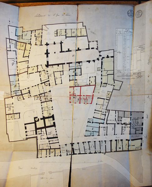 Fichier:1822 Plan lié à l'acte de vente de Passy à Bertand, Fabien et Beaucé. Archives nationales - MC-ET-CX-751, Me Garnot.jpg