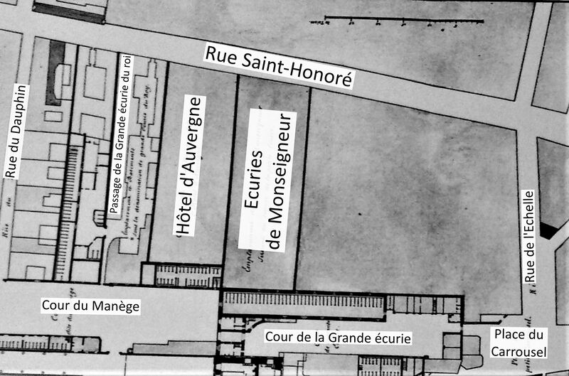Fichier:293-StHonoré-ecuries planlégendé 1783.jpg