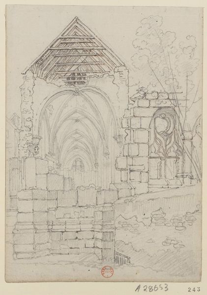 Fichier:1825, Alfred Bonnardot, St Jean de Latran (intérieur de l'église). Bibliothèque nationale de France..jpg